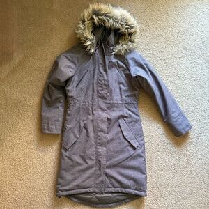 Merrell Women's Long Gray Winter Coat with Hood - Size S